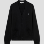 Maison Kitsune Men Bold Fox Head Patch Regular Cardigan - Black