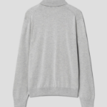 Maison Kitsune Men Bold Fox Head Patch Polo Jumper - Light Grey Melange