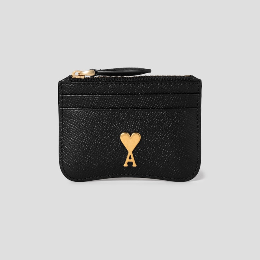 ami (Unisex) Paris Paris Zip Card Holder – Black