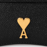 ami (Unisex) Paris Paris Zip Card Holder – Black