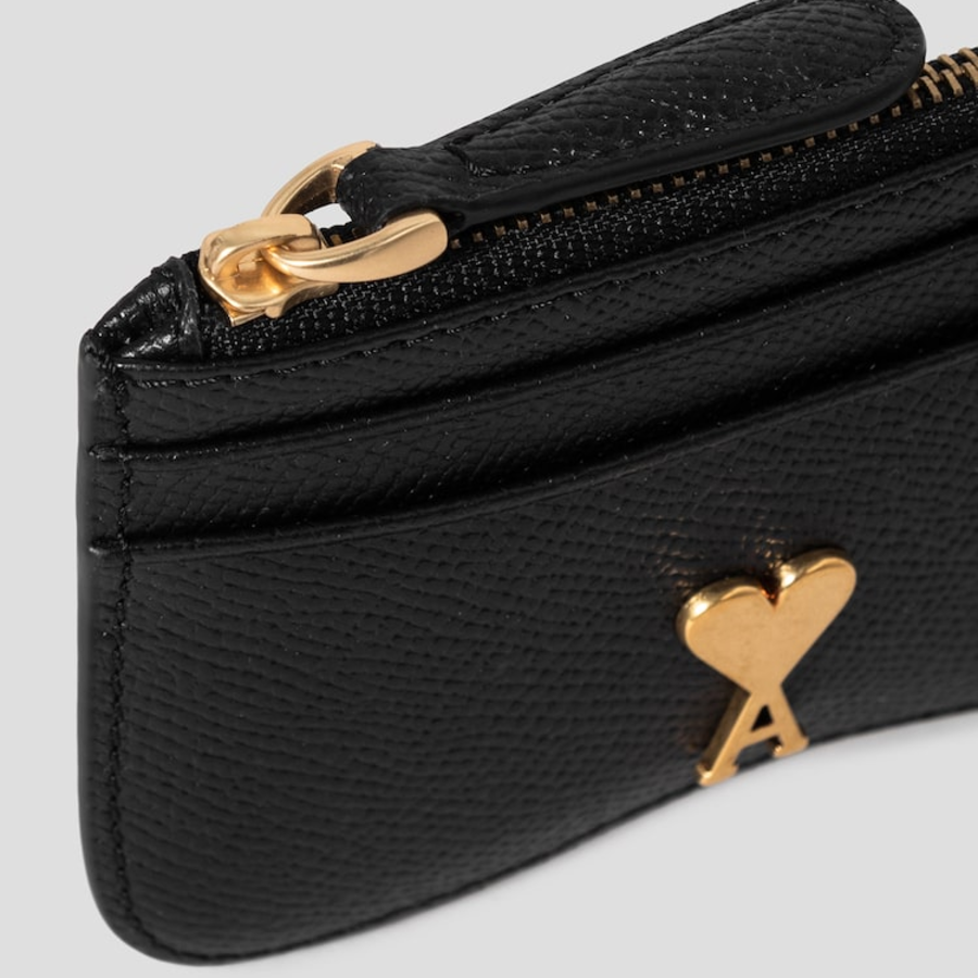 ami (Unisex) Paris Paris Zip Card Holder – Black