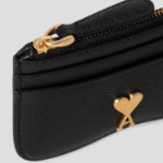 ami (Unisex) Paris Paris Zip Card Holder – Black