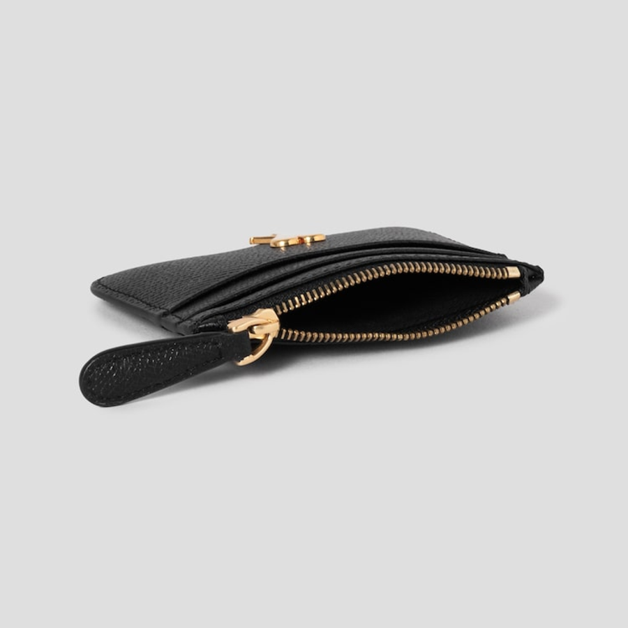 ami (Unisex) Paris Paris Zip Card Holder – Black