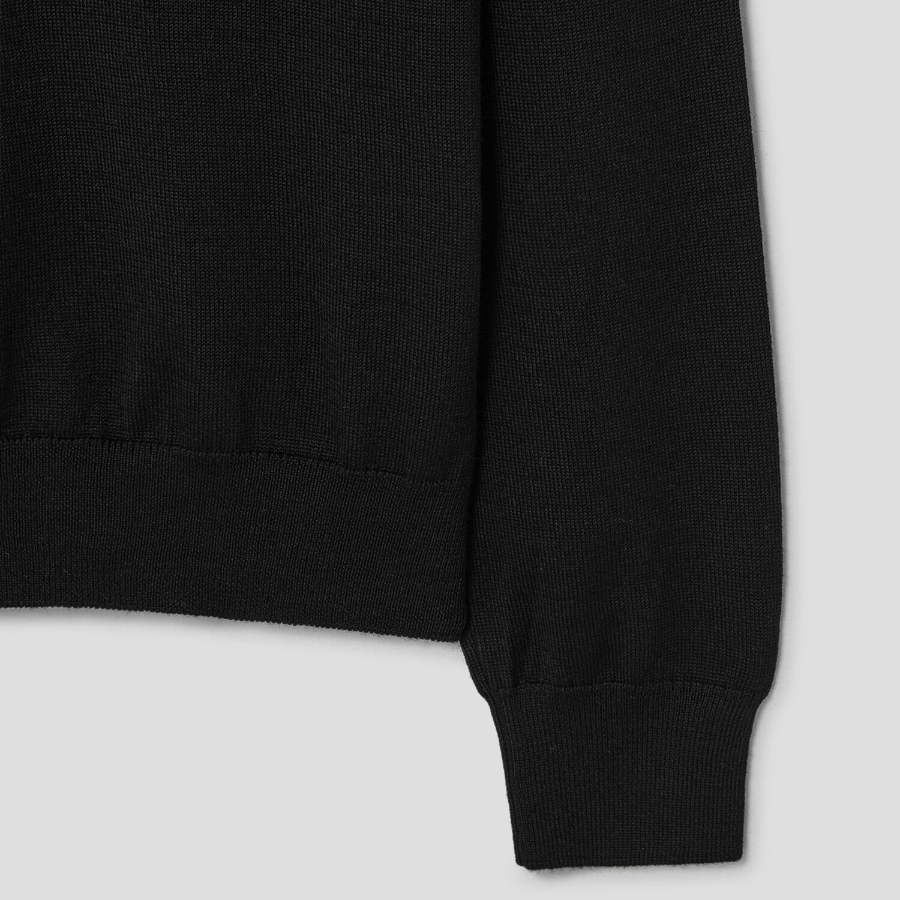 Maison Kitsune Men Tonal Fox Head Patch Regular Jumper - Black