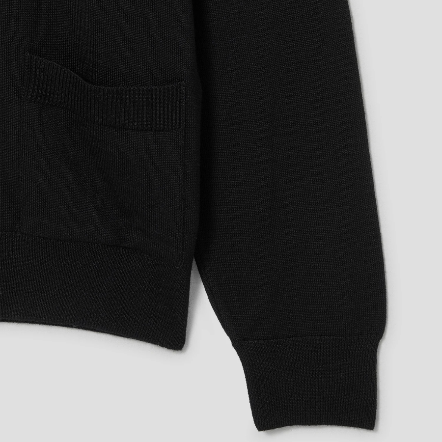 Maison Kitsune Men Tonal Fox Head Patch Regular Cardigan - Black