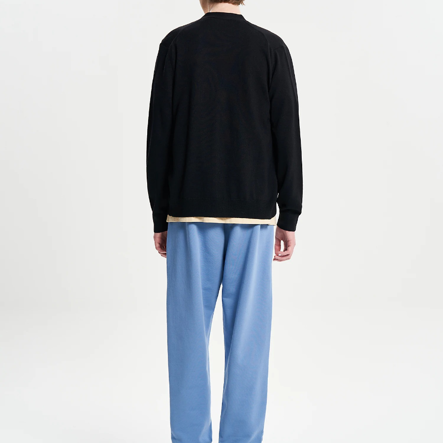 Maison Kitsune Men Tonal Fox Head Patch Regular Cardigan - Black