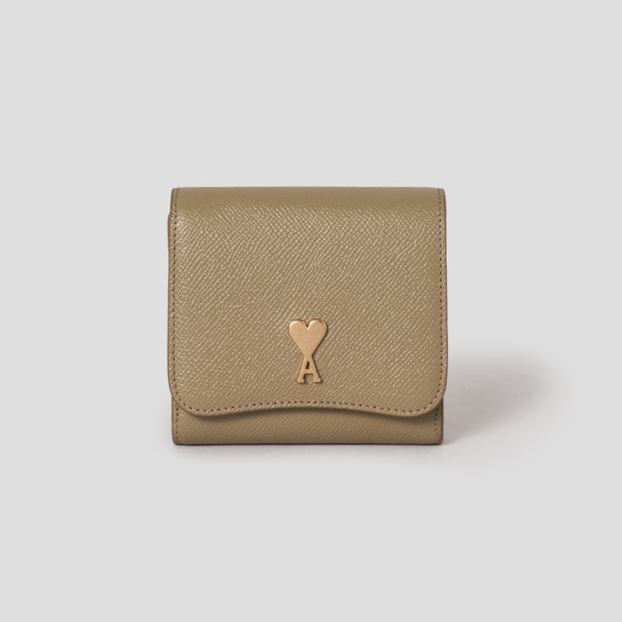 ami (Unisex) Paris Paris Compact Wallet – Havana