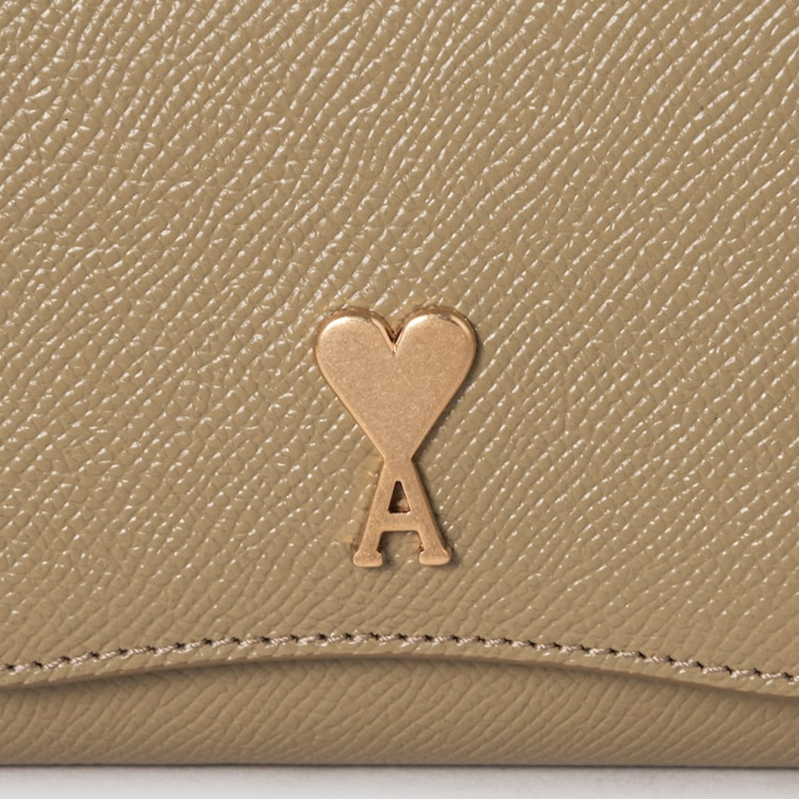 ami (Unisex) Paris Paris Compact Wallet – Havana