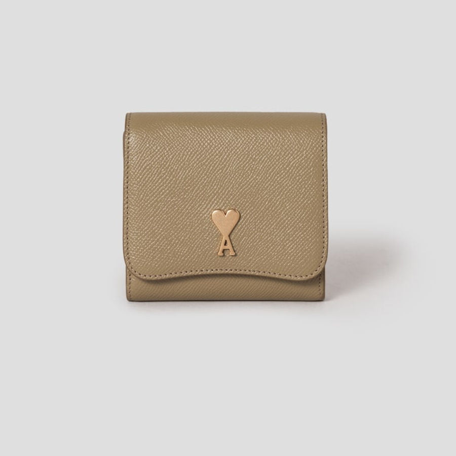 ami (Unisex) Paris Paris Compact Wallet – Havana