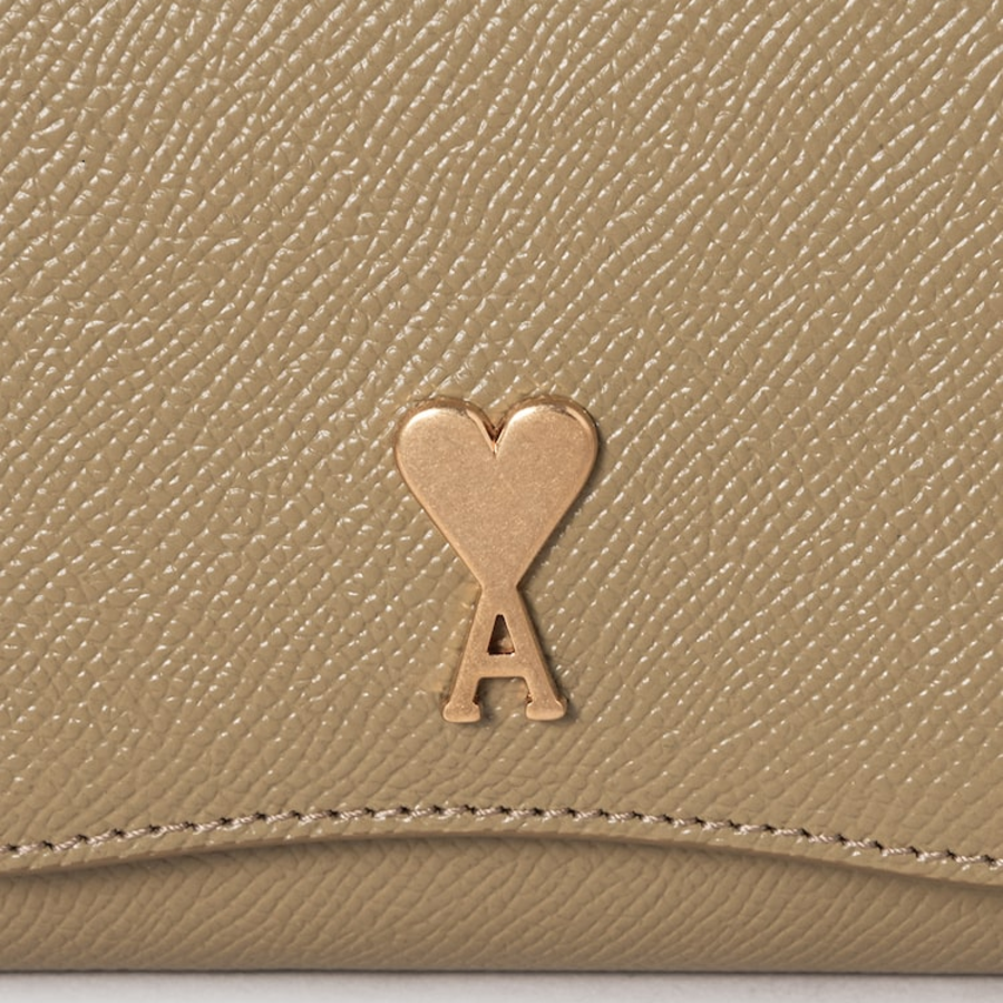 ami (Unisex) Paris Paris Compact Wallet – Havana