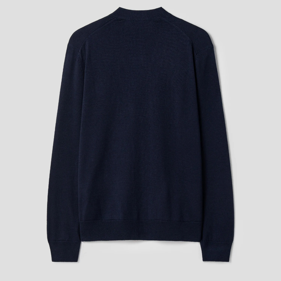 Maison Kitsune Men Tonal Fox Head Patch Regular Cardigan - Ink Blue