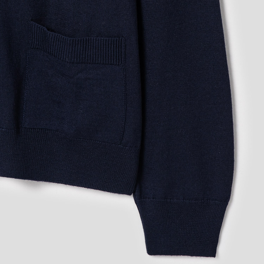 Maison Kitsune Men Tonal Fox Head Patch Regular Cardigan - Ink Blue