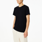 JAJU Men’s Soft Touch Cotton Crewneck Short Sleeve T-Shirt – Black