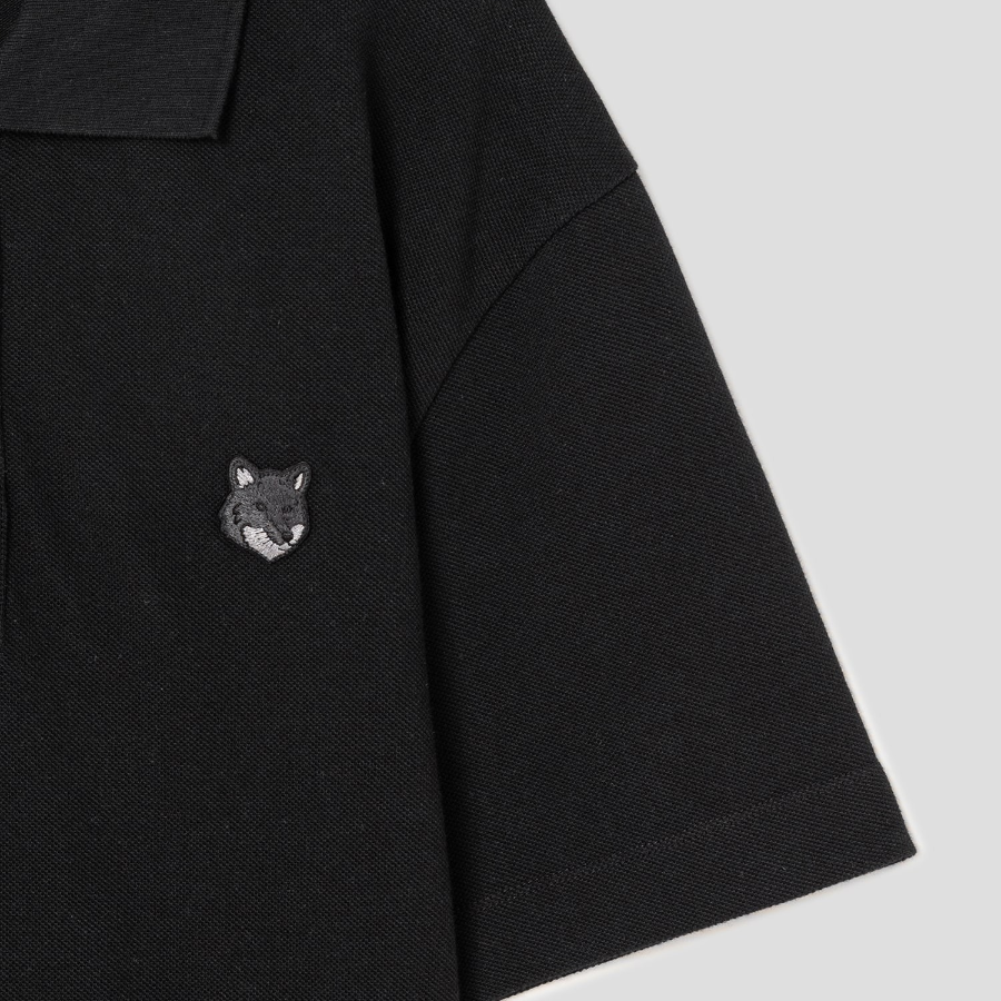 Maison Kitsune Men Bold Fox Head Patch Comfort Polo - Black