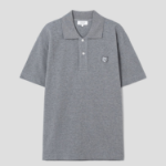Maison Kitsune Men Bold Fox Head Patch Comfort Polo - Medium Grey Melange