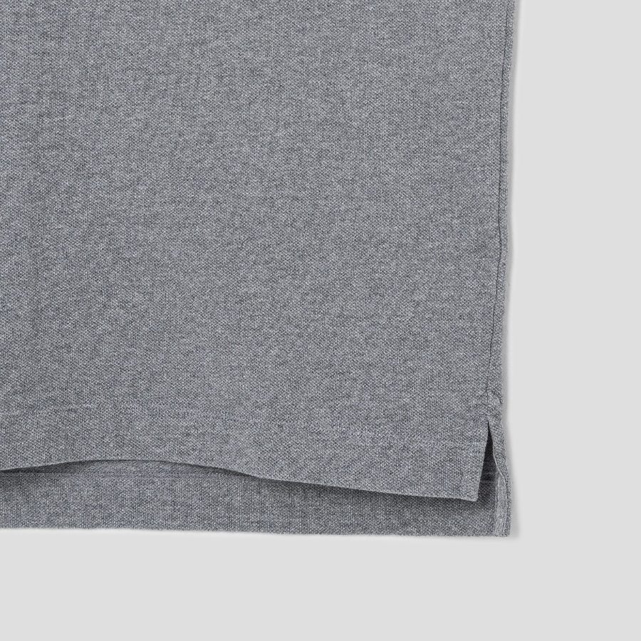 Maison Kitsune Men Bold Fox Head Patch Comfort Polo - Medium Grey Melange