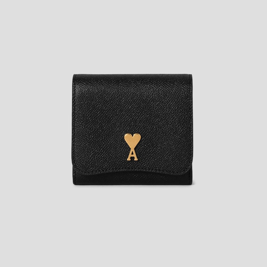 ami (Unisex) Paris Paris Compact Wallet – Black
