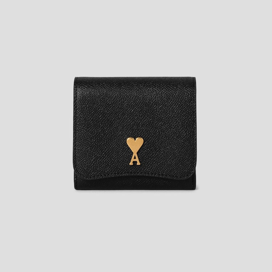 ami (Unisex) Paris Paris Compact Wallet – Black