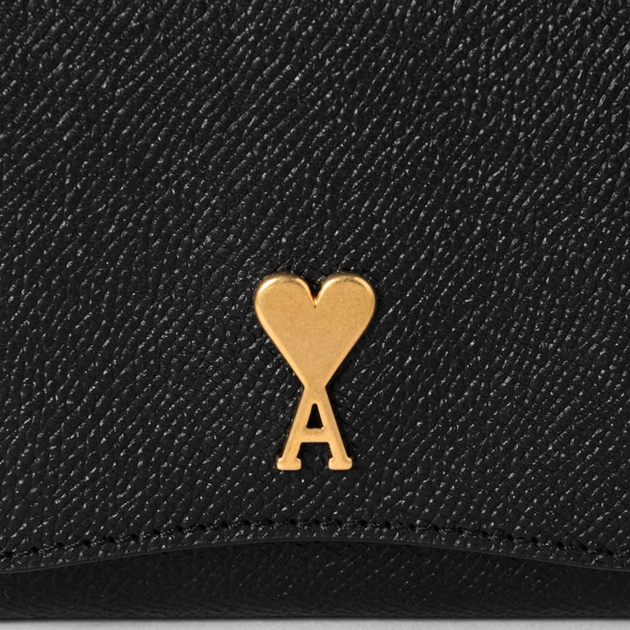 ami (Unisex) Paris Paris Compact Wallet – Black