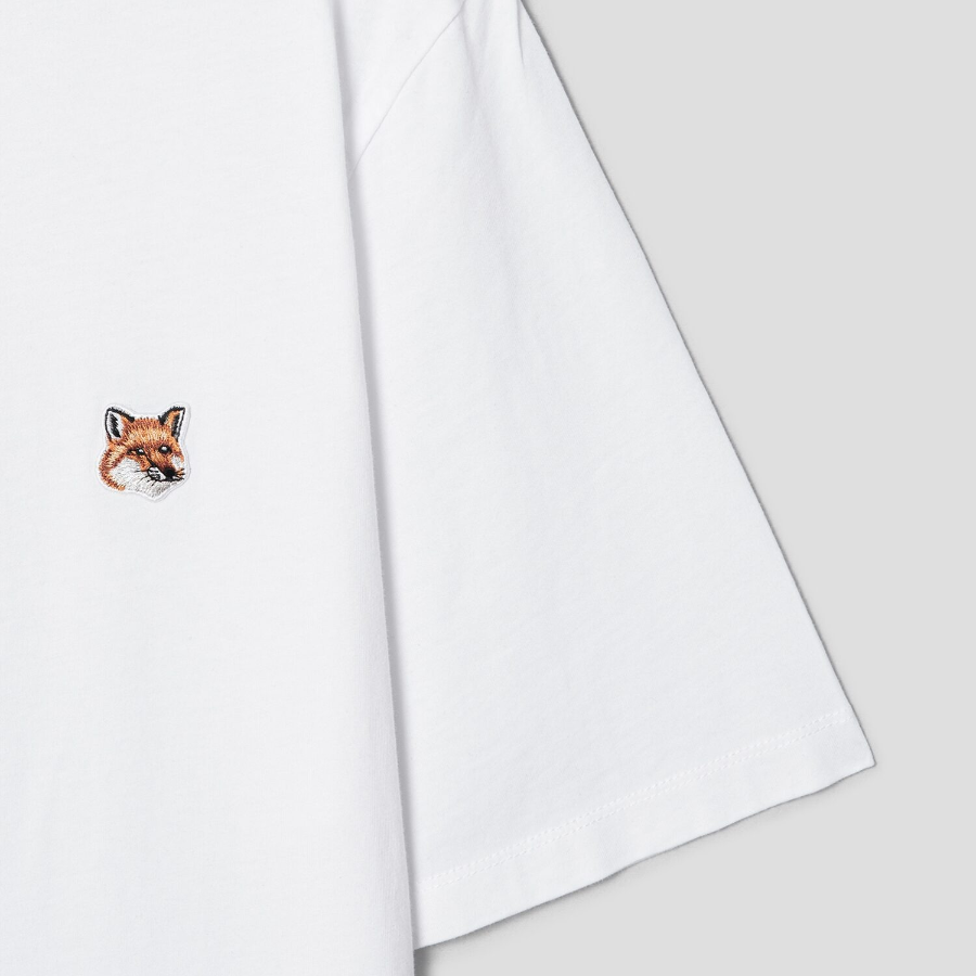 Maison Kitsune Men Fox Head Patch Regular Tee-Shirt - White