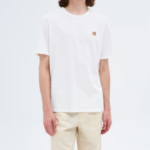 Maison Kitsune Men Fox Head Patch Regular Tee-Shirt - White