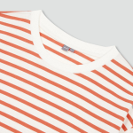 JAJU Men’s Smart Cotton Long Sleeve T-Shirt – Light Orange Striped