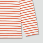 JAJU Men’s Smart Cotton Long Sleeve T-Shirt – Light Orange Striped