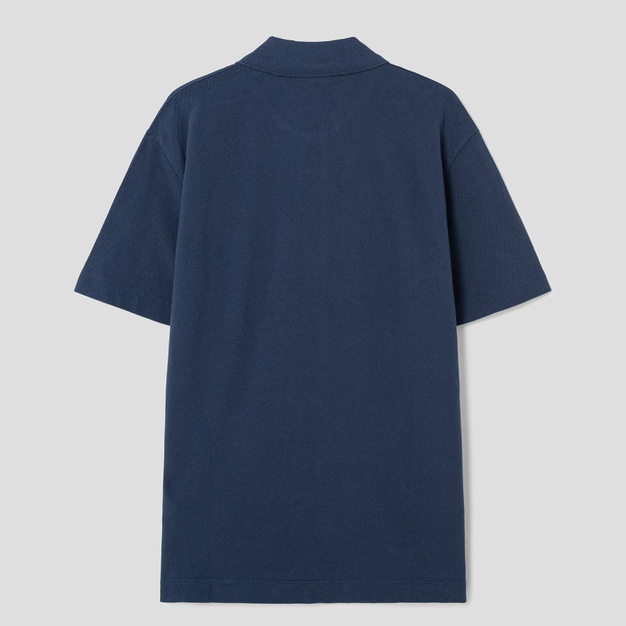 Maison Kitsune Men Bold Fox Head Patch Comfort Polo - Ink Blue