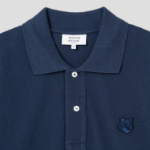 Maison Kitsune Men Bold Fox Head Patch Comfort Polo - Ink Blue
