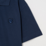 Maison Kitsune Men Bold Fox Head Patch Comfort Polo - Ink Blue