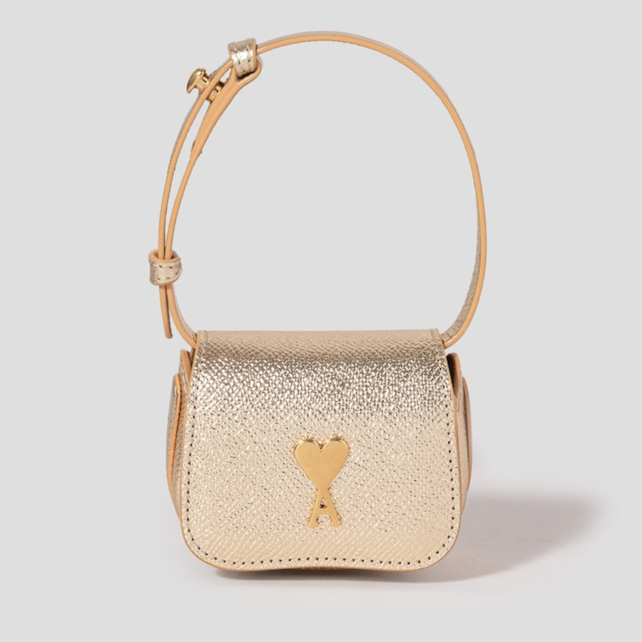 ami (Unisex) Paris Paris Nano Pouch – Gold