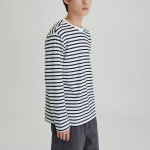 JAJU Men’s Smart Cotton Long Sleeve T-Shirt – Light Navy