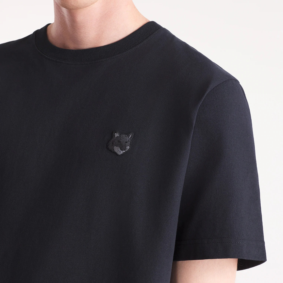 Maison Kitsune Men Bold Fox Head Patch Comfort Tee Shirt - Black