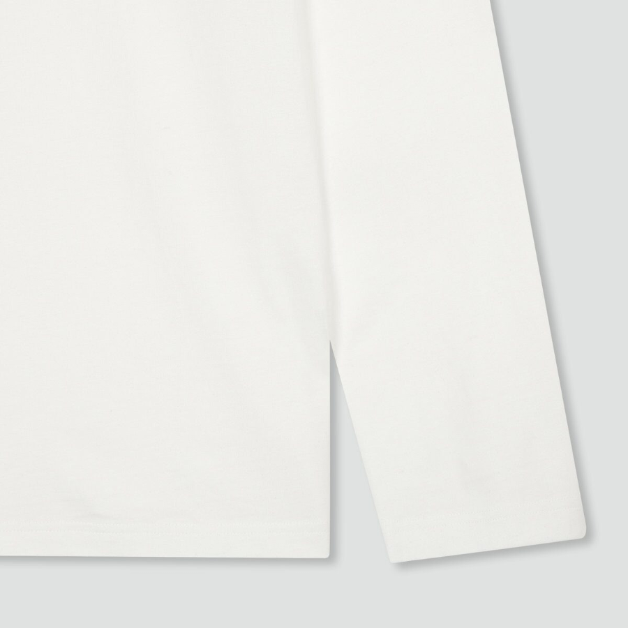 JAJU Men’s Smart Cotton Long Sleeve T-Shirt – White