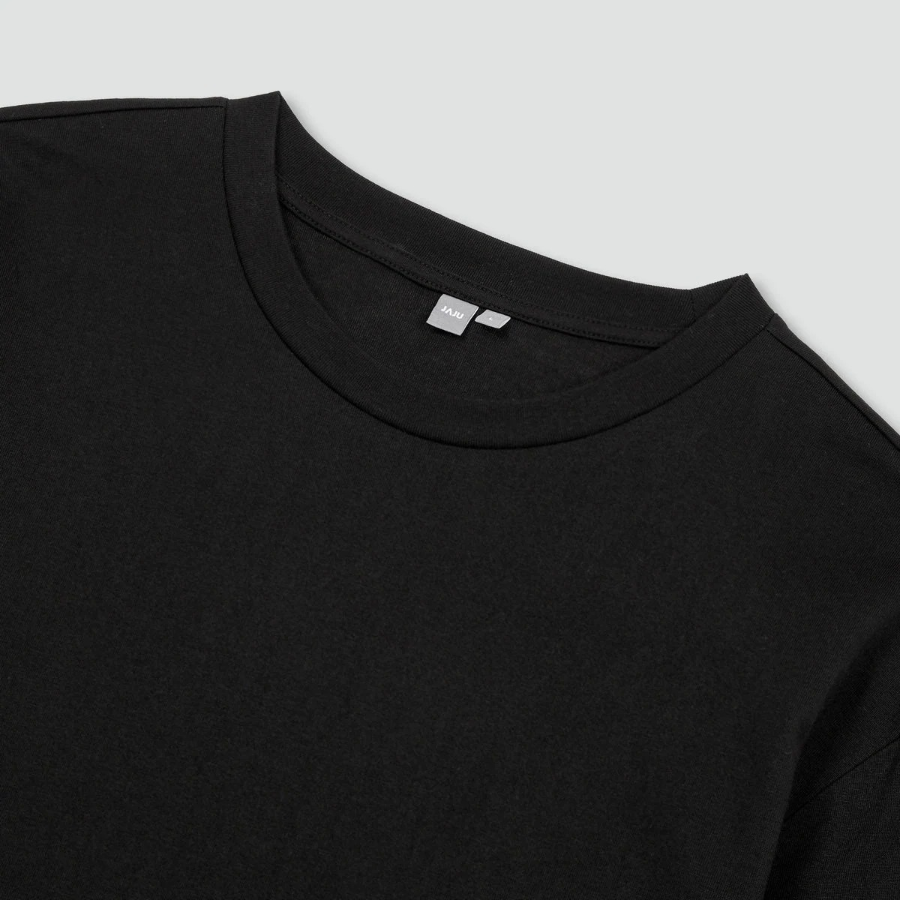 JAJU Men’s Smart Cotton Long Sleeve T-Shirt – Black