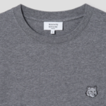 Maison Kitsune Men Bold Fox Head Patch Comfort Tee Shirt - Medium Grey Melange