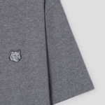 Maison Kitsune Men Bold Fox Head Patch Comfort Tee Shirt - Medium Grey Melange