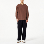 JAJU Unisex Casual Long Sleeve T-Shirt – Brown