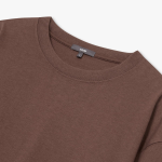 JAJU Unisex Casual Long Sleeve T-Shirt – Brown