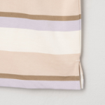 Maison Kitsune Men Striped Ss Oversize Polo - Soft Mauve/Cardamone