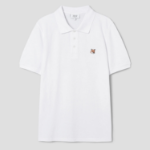 Maison Kitsune Men Fox Head Patch Regular Polo - White