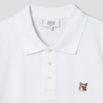 Maison Kitsune Men Fox Head Patch Regular Polo - White