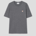Maison Kitsune Men Fox Head Patch Regular Tee-Shirt - Dark Grey Melange