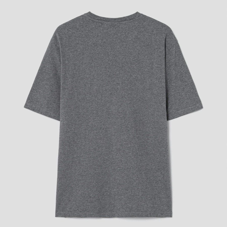 Maison Kitsune Men Fox Head Patch Regular Tee-Shirt - Dark Grey Melange