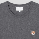 Maison Kitsune Men Fox Head Patch Regular Tee-Shirt - Dark Grey Melange