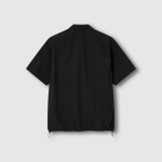 JAJU Men’s Textured Loose Fit Short Sleeve Shirt – Black