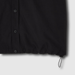 JAJU Men’s Textured Loose Fit Short Sleeve Shirt – Black