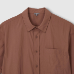 JAJU Men’s Textured Loose Fit Short Sleeve Shirt – Brick