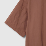 JAJU Men’s Textured Loose Fit Short Sleeve Shirt – Brick