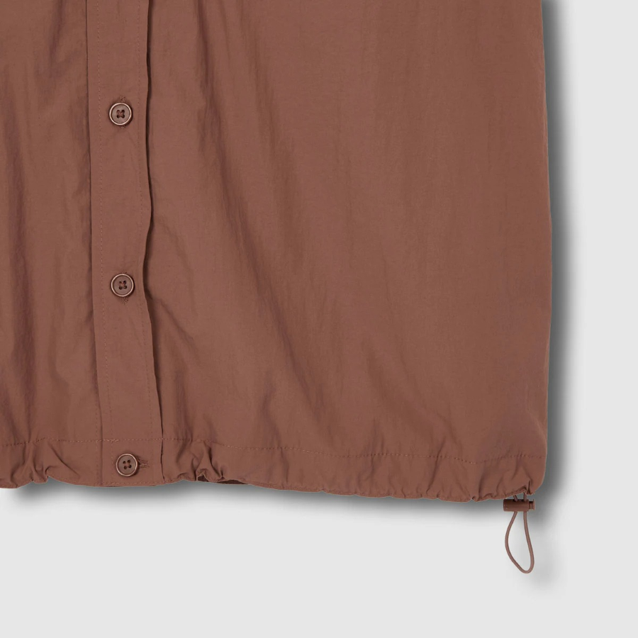 JAJU Men’s Textured Loose Fit Short Sleeve Shirt – Brick